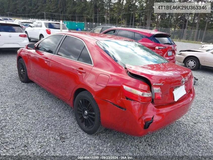 2009 Toyota Camry Le VIN: 4T1BE46K29U363346 Lot: 40413299