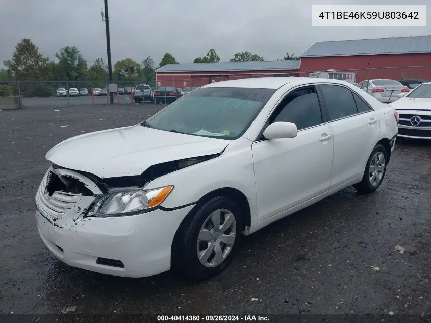 2009 Toyota Camry Se/Le/Xle VIN: 4T1BE46K59U803642 Lot: 40414380