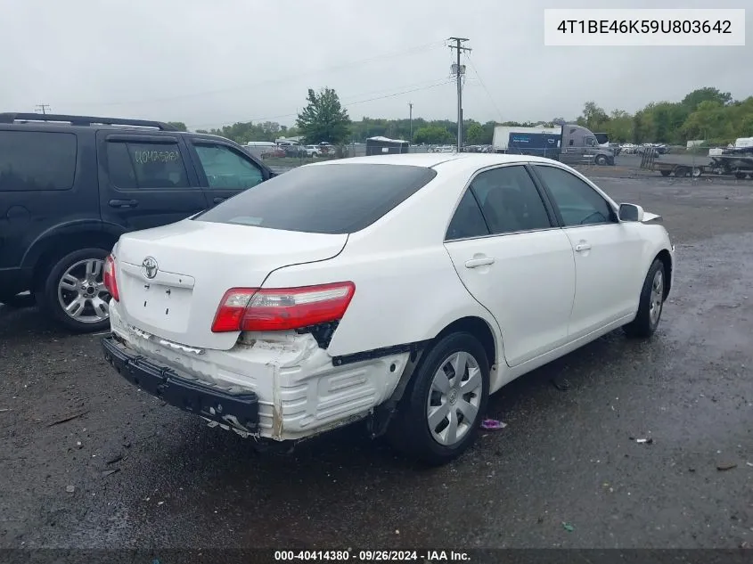 2009 Toyota Camry Se/Le/Xle VIN: 4T1BE46K59U803642 Lot: 40414380