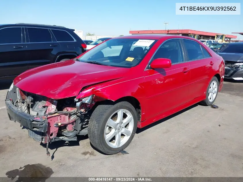 2009 Toyota Camry Se VIN: 4T1BE46KX9U392562 Lot: 40416147