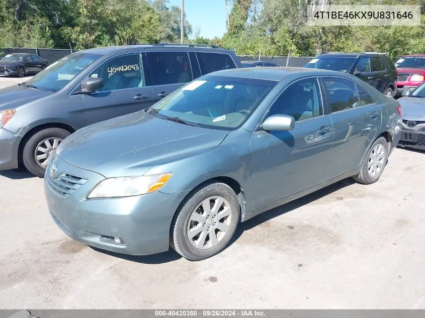 2009 Toyota Camry Xle VIN: 4T1BE46KX9U831646 Lot: 40420350