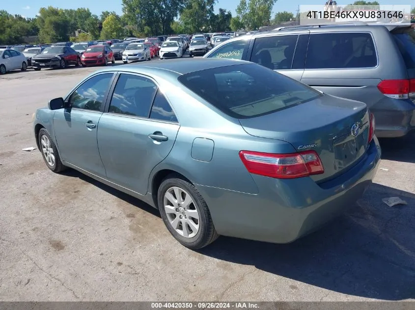 2009 Toyota Camry Xle VIN: 4T1BE46KX9U831646 Lot: 40420350