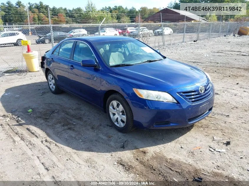 2009 Toyota Camry Le VIN: 4T4BE46K39R119842 Lot: 40421006