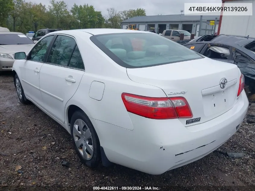 4T4BE46K99R139206 2009 Toyota Camry Le