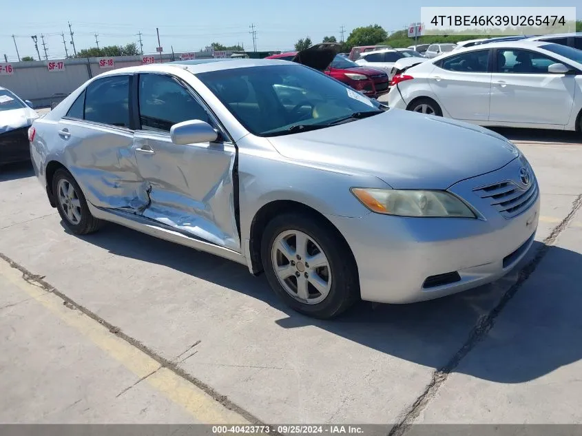 4T1BE46K39U265474 2009 Toyota Camry Le