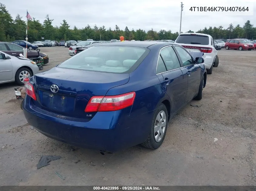 2009 Toyota Camry Le VIN: 4T1BE46K79U407664 Lot: 40423995