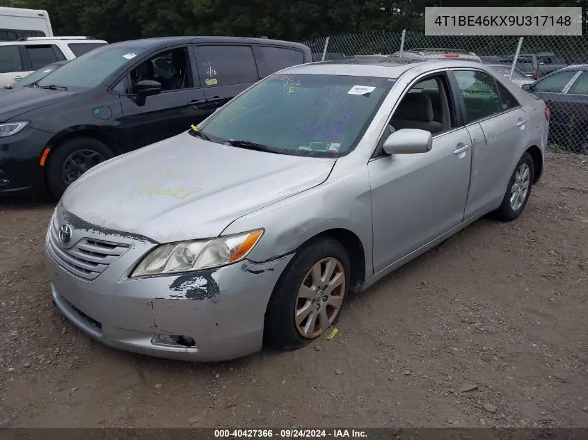 2009 Toyota Camry Xle VIN: 4T1BE46KX9U317148 Lot: 40427366