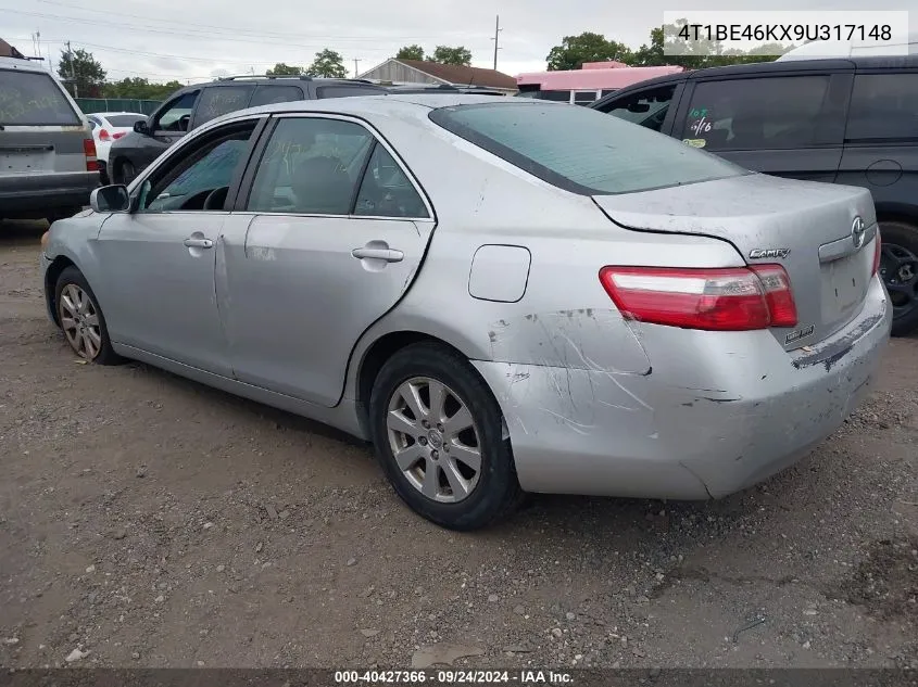 2009 Toyota Camry Xle VIN: 4T1BE46KX9U317148 Lot: 40427366