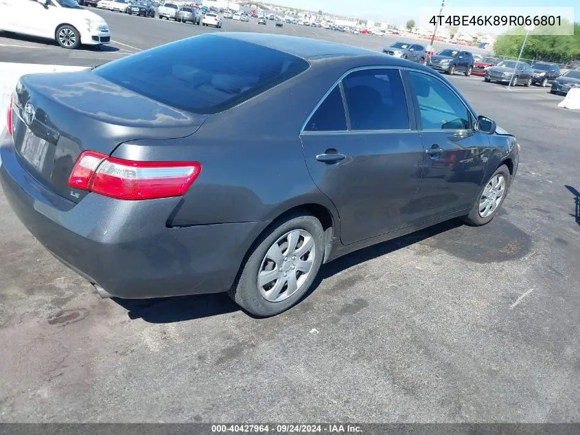 4T4BE46K89R066801 2009 Toyota Camry Le