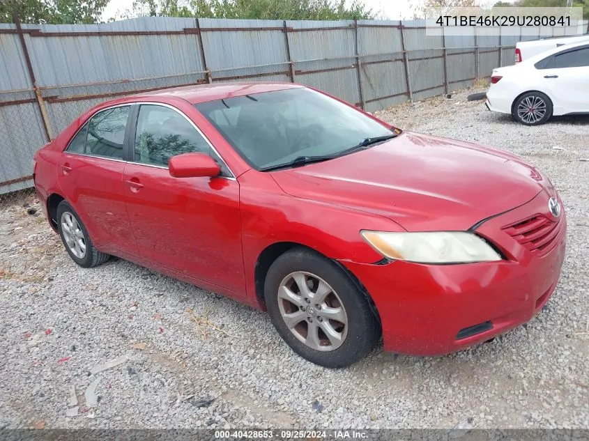 4T1BE46K29U280841 2009 Toyota Camry Le