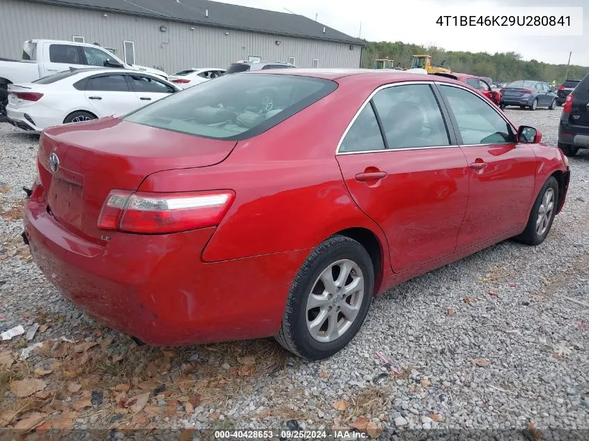 4T1BE46K29U280841 2009 Toyota Camry Le