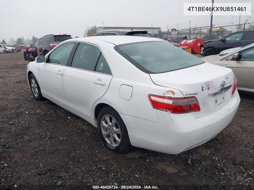 2009 Toyota Camry Le VIN: 4T1BE46KX9U851461 Lot: 40428724