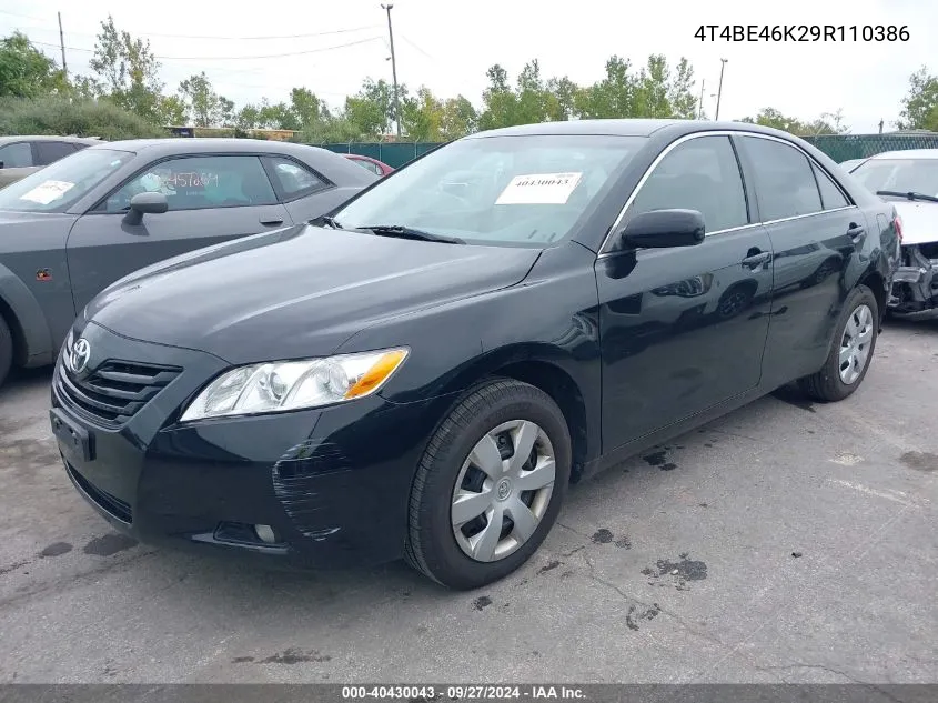 2009 Toyota Camry Le VIN: 4T4BE46K29R110386 Lot: 40430043