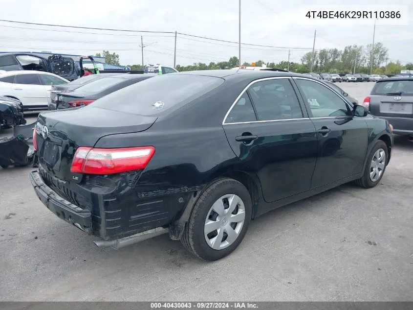 2009 Toyota Camry Le VIN: 4T4BE46K29R110386 Lot: 40430043