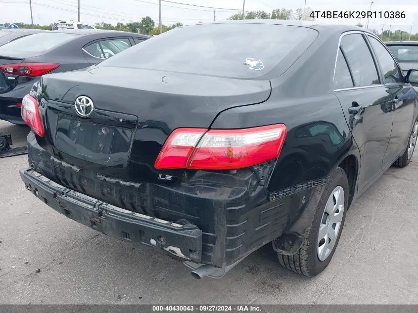 2009 Toyota Camry Le VIN: 4T4BE46K29R110386 Lot: 40430043