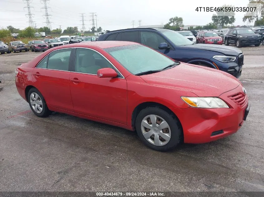 2009 Toyota Camry Le VIN: 4T1BE46K59U335007 Lot: 40434679