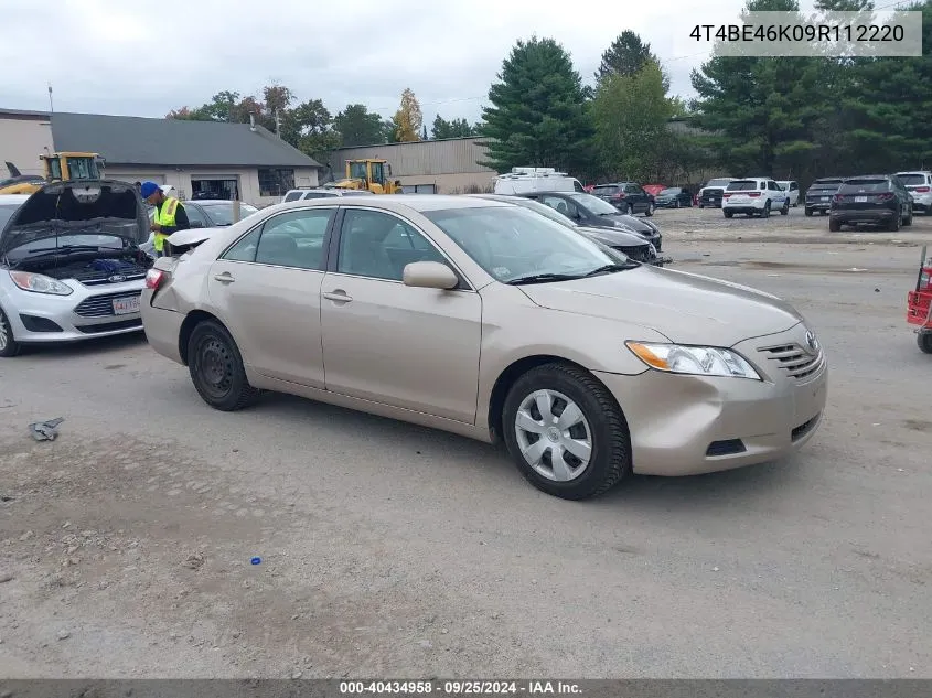 4T4BE46K09R112220 2009 Toyota Camry Le