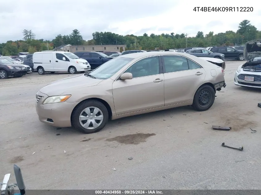 2009 Toyota Camry Le VIN: 4T4BE46K09R112220 Lot: 40434958