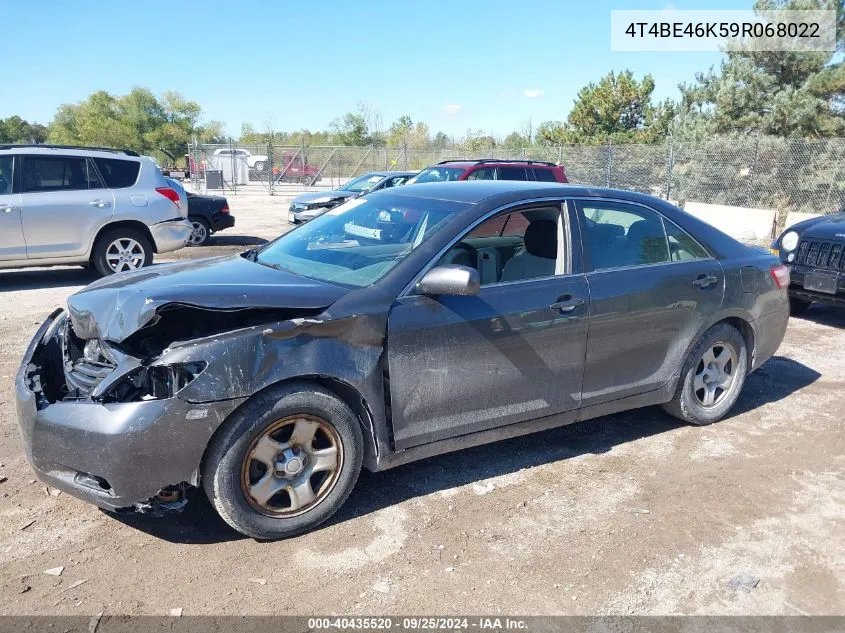 2009 Toyota Camry Le VIN: 4T4BE46K59R068022 Lot: 40435520