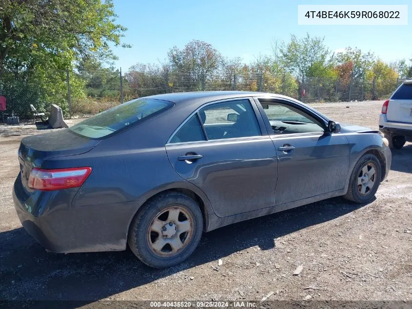 2009 Toyota Camry Le VIN: 4T4BE46K59R068022 Lot: 40435520