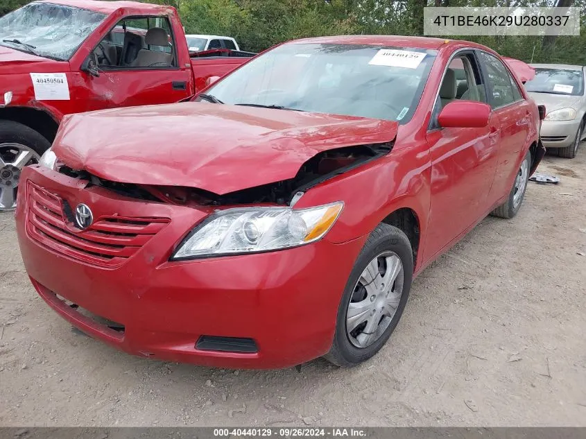 2009 Toyota Camry Le VIN: 4T1BE46K29U280337 Lot: 40440129