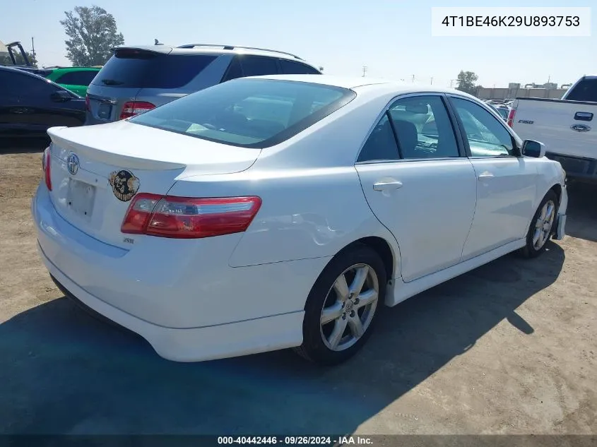 2009 Toyota Camry Se/Le/Xle VIN: 4T1BE46K29U893753 Lot: 40442446