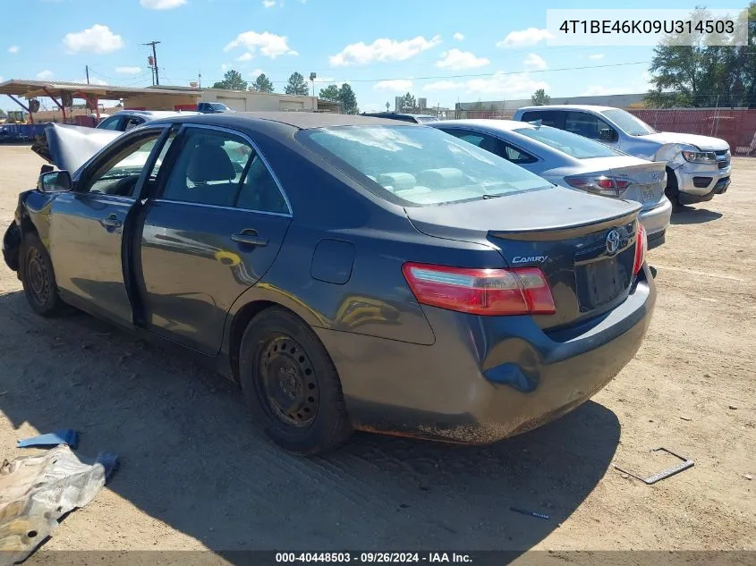 2009 Toyota Camry Le VIN: 4T1BE46K09U314503 Lot: 40448503