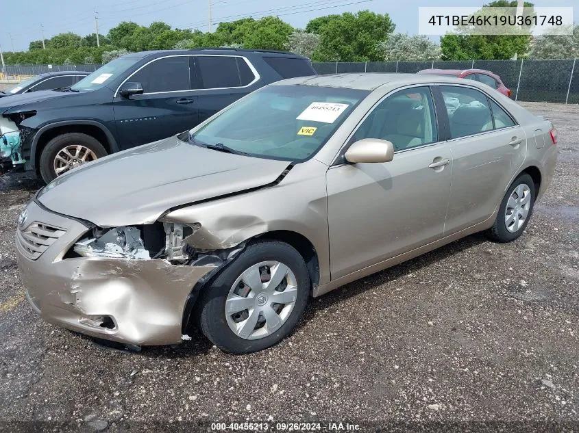 2009 Toyota Camry VIN: 4T1BE46K19U361748 Lot: 40455213