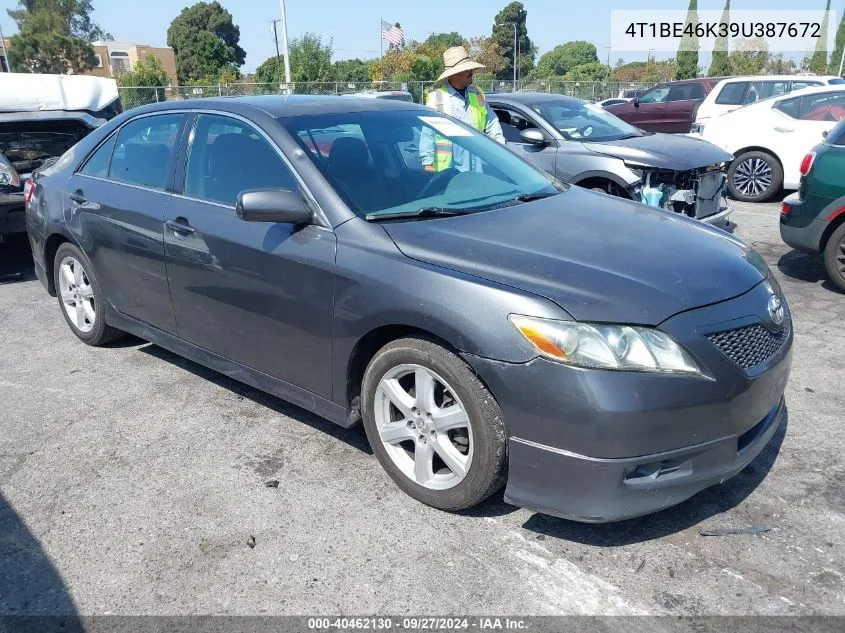 2009 Toyota Camry Se VIN: 4T1BE46K39U387672 Lot: 40462130