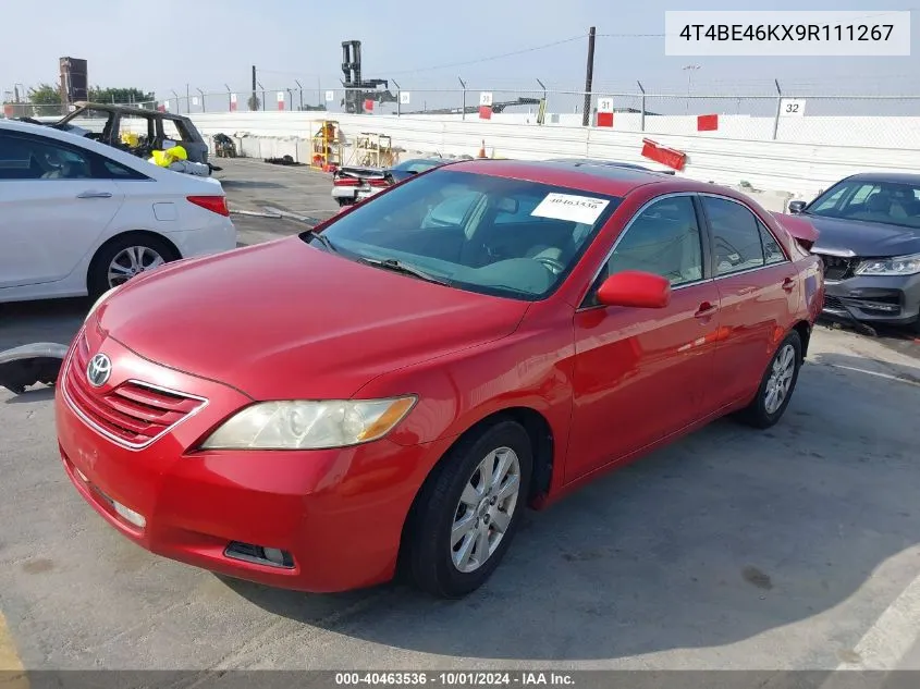 2009 Toyota Camry Xle VIN: 4T4BE46KX9R111267 Lot: 40463536