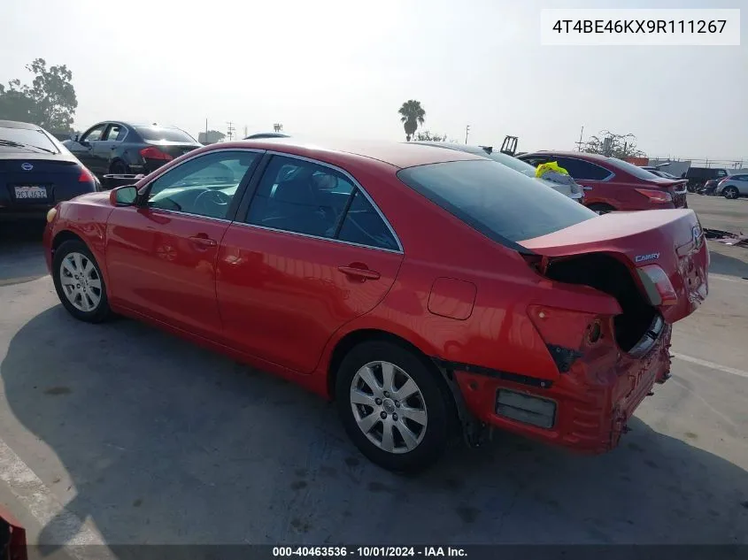 2009 Toyota Camry Xle VIN: 4T4BE46KX9R111267 Lot: 40463536