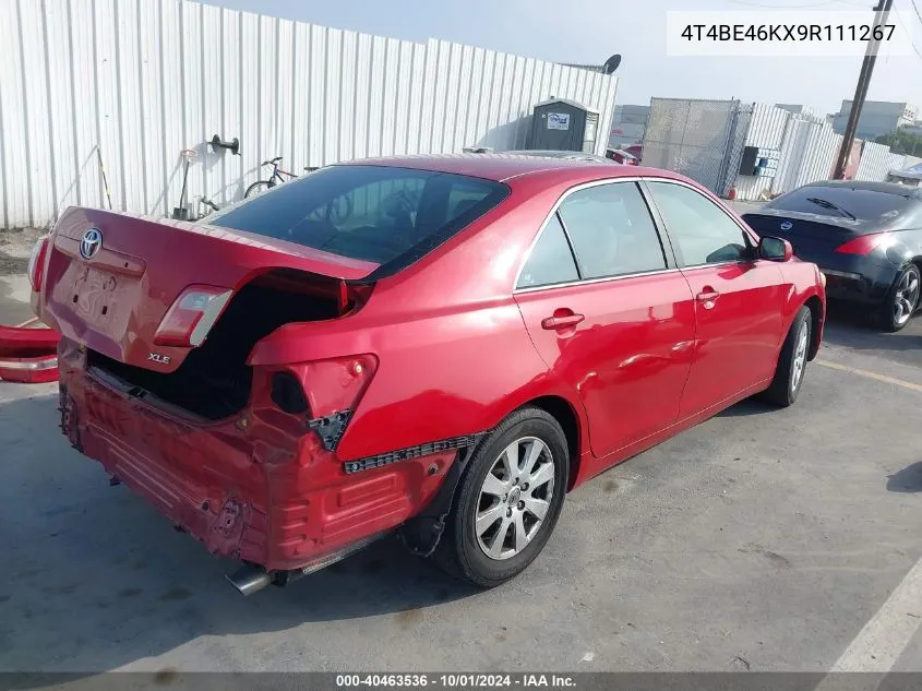 2009 Toyota Camry Xle VIN: 4T4BE46KX9R111267 Lot: 40463536