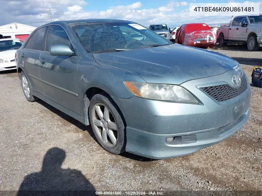 2009 Toyota Camry Se VIN: 4T1BE46K09U861481 Lot: 40661500