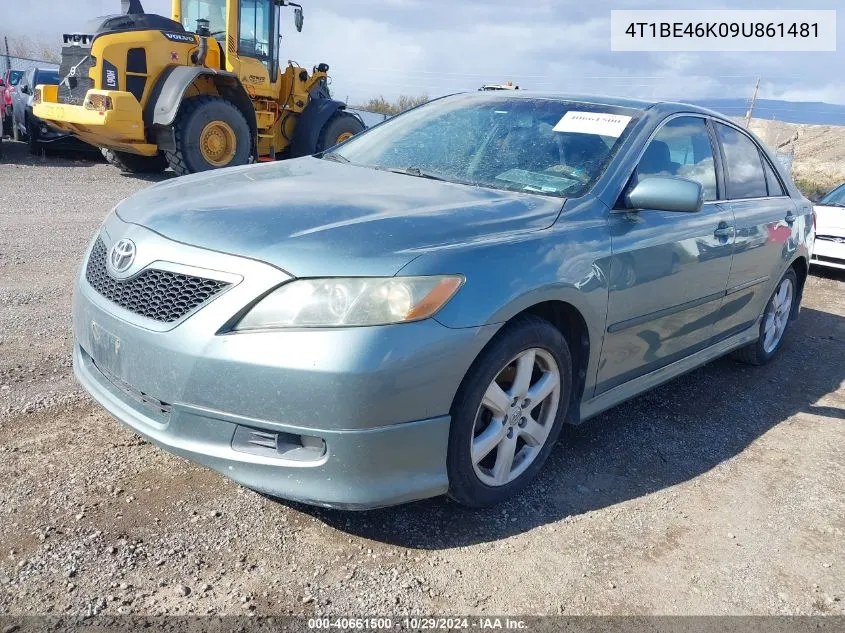 2009 Toyota Camry Se VIN: 4T1BE46K09U861481 Lot: 40661500