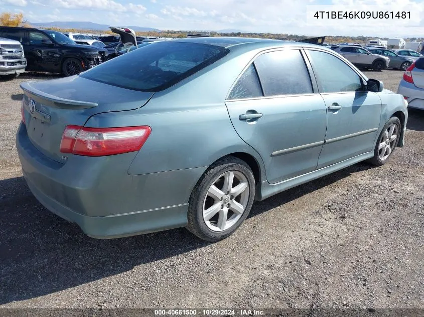 2009 Toyota Camry Se VIN: 4T1BE46K09U861481 Lot: 40661500