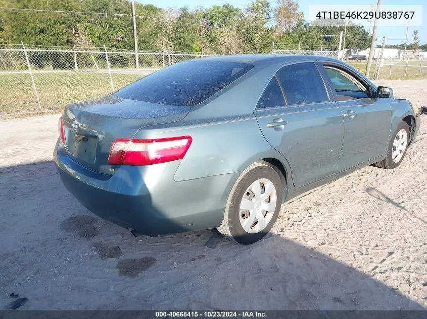 2009 Toyota Camry Le VIN: 4T1BE46K29U838767 Lot: 40668415