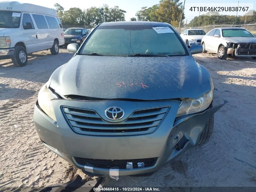 2009 Toyota Camry Le VIN: 4T1BE46K29U838767 Lot: 40668415