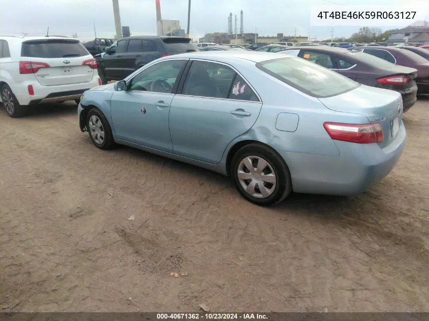 2009 Toyota Camry Le VIN: 4T4BE46K59R063127 Lot: 40671362