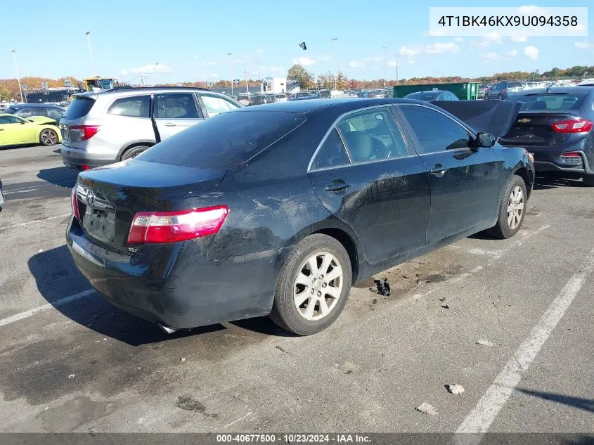 2009 Toyota Camry Xle V6 VIN: 4T1BK46KX9U094358 Lot: 40677500