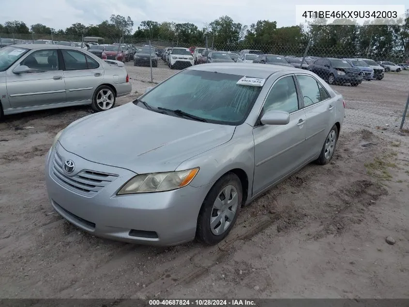 2009 Toyota Camry Se/Le/Xle VIN: 4T1BE46KX9U342003 Lot: 40687824