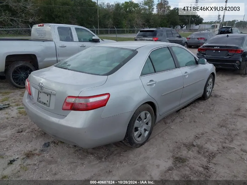 2009 Toyota Camry Se/Le/Xle VIN: 4T1BE46KX9U342003 Lot: 40687824