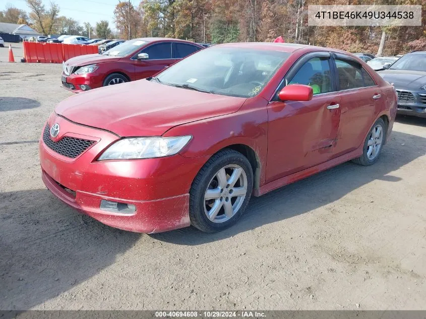 2009 Toyota Camry Se VIN: 4T1BE46K49U344538 Lot: 40694608