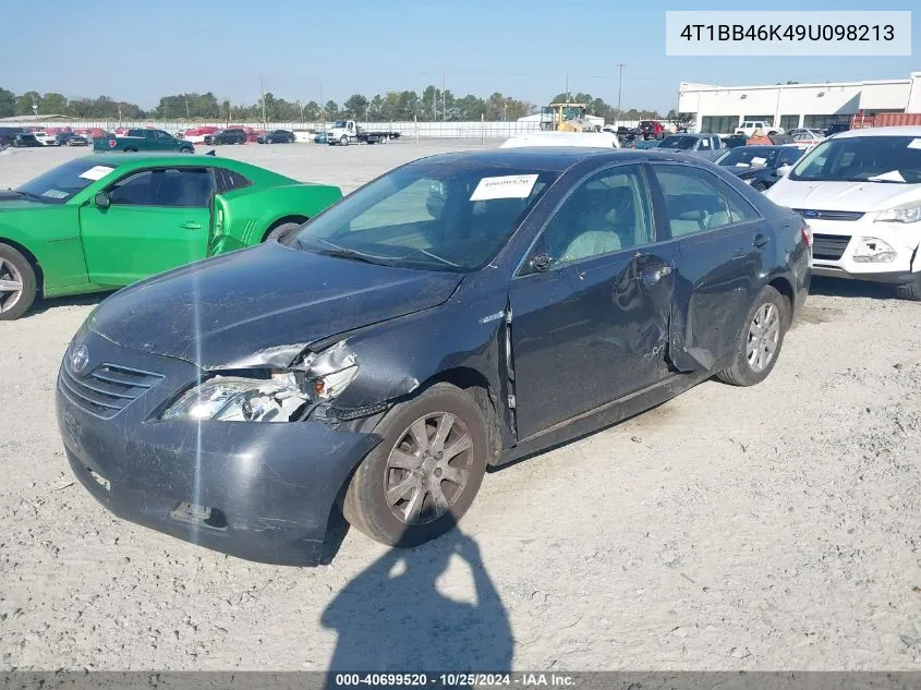 2009 Toyota Camry Hybrid VIN: 4T1BB46K49U098213 Lot: 40699520