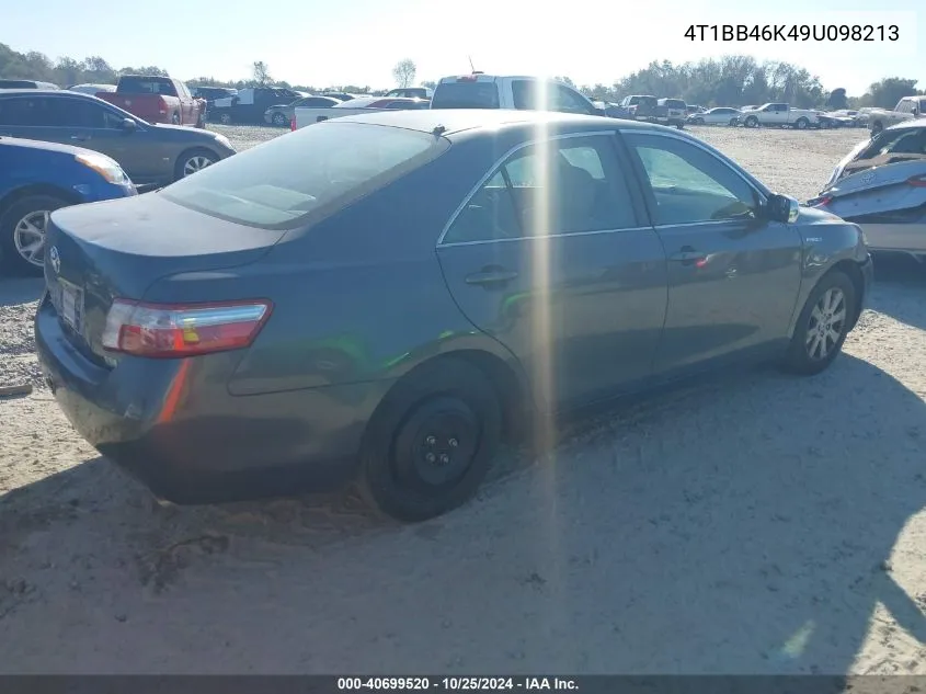 2009 Toyota Camry Hybrid VIN: 4T1BB46K49U098213 Lot: 40699520