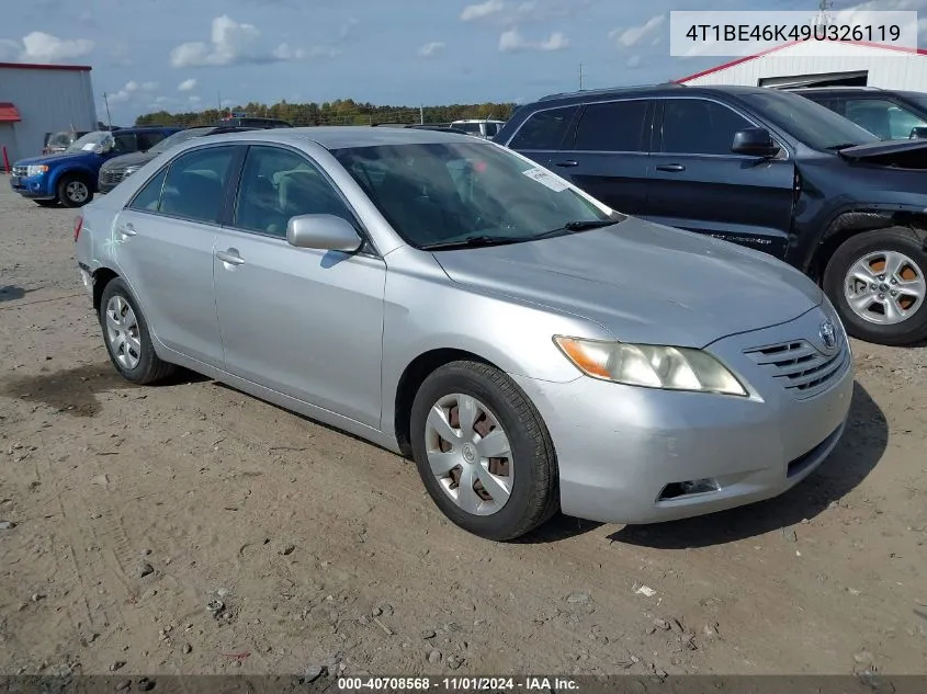 2009 Toyota Camry Le VIN: 4T1BE46K49U326119 Lot: 40708568