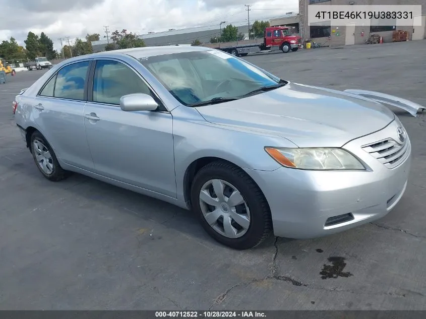 2009 Toyota Camry Le VIN: 4T1BE46K19U383331 Lot: 40712522