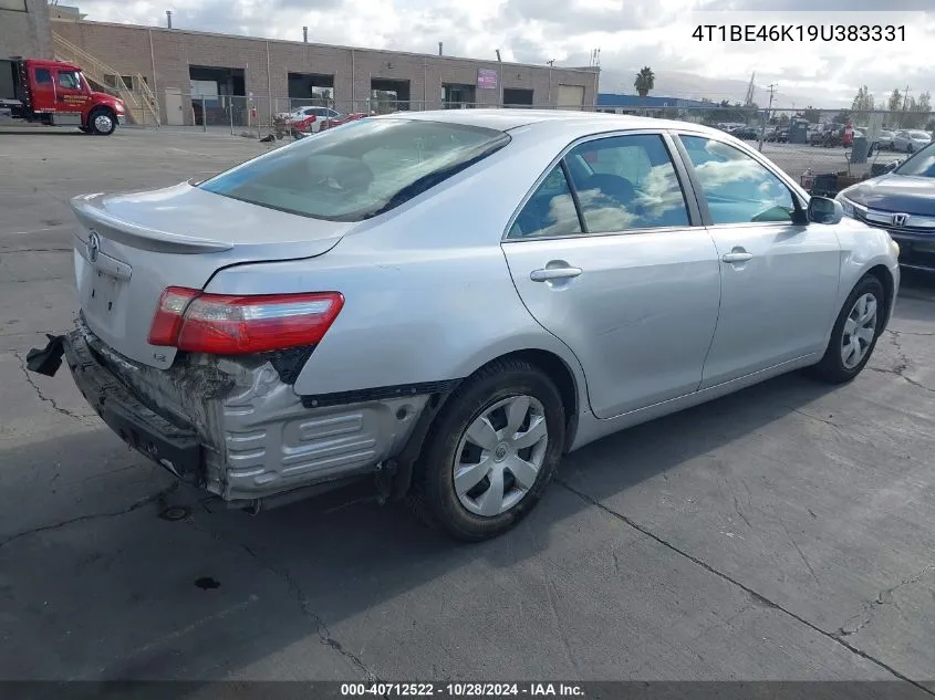 2009 Toyota Camry Le VIN: 4T1BE46K19U383331 Lot: 40712522