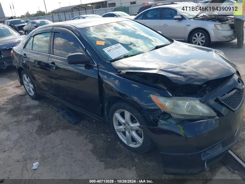 2009 Toyota Camry Le/Se/Xle VIN: 4T1BE46K194390912 Lot: 40713029