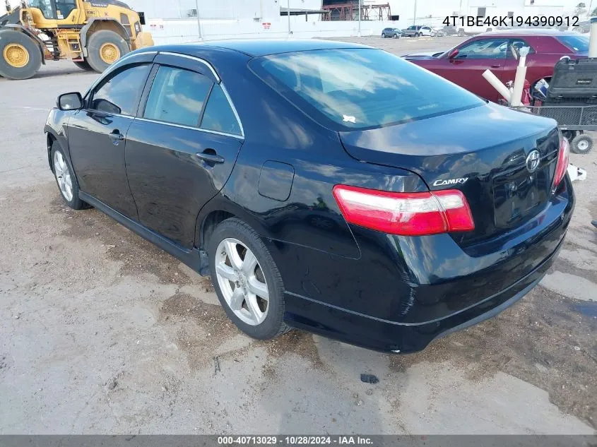 2009 Toyota Camry Le/Se/Xle VIN: 4T1BE46K194390912 Lot: 40713029