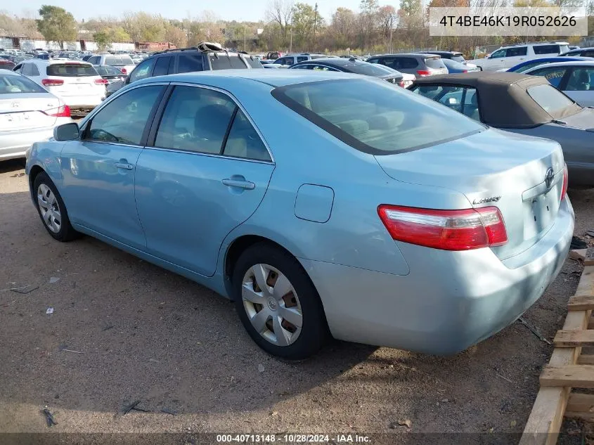 2009 Toyota Camry Le VIN: 4T4BE46K19R052626 Lot: 40713148